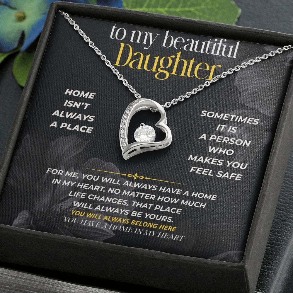 S294 - I Hope You Never Forget You Have A Home In My Heart – Forever Love Necklace From Dad