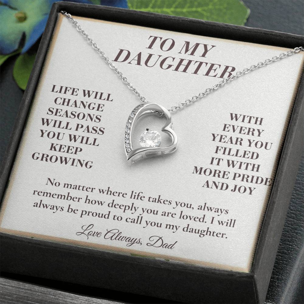 C136 - Every Step You Take Into Your Future Carries A Lifetime Of My Love Behind You - Forever Love Necklace