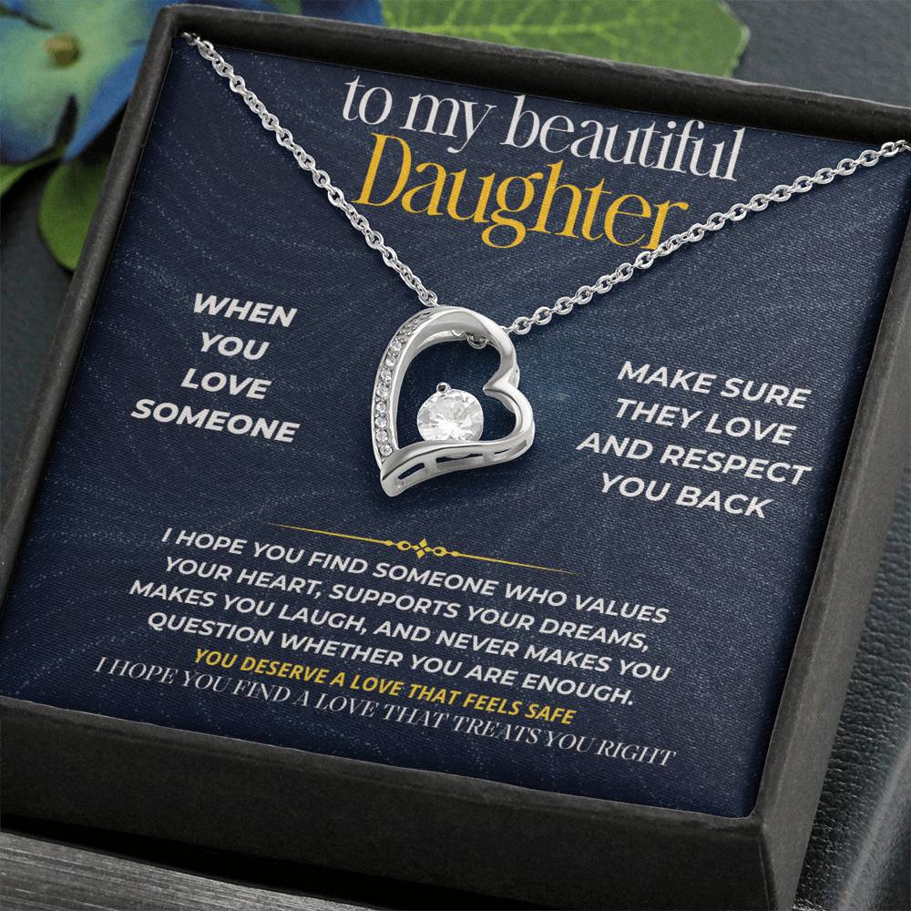 S279 - I Hope You Find Someone Who Treats You Right – Forever Love Necklace From Dad