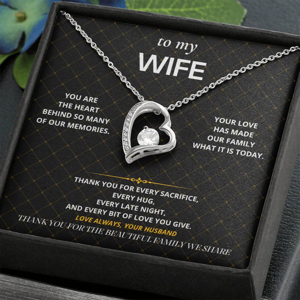S67 - Thank You For Our Family – Forever Love Necklace From Husband
