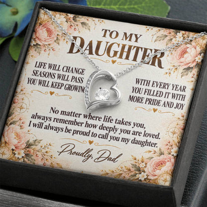 C286 - Every Step You Take Into Your Future Carries A Lifetime Of My Love Behind You - Forever Love Necklace