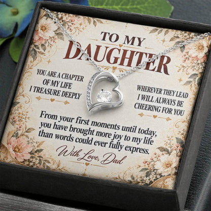 C338 - The Strong Woman You Are Becoming Will Always Remind Me Of The Little Girl I Adore - Forever Love Necklace