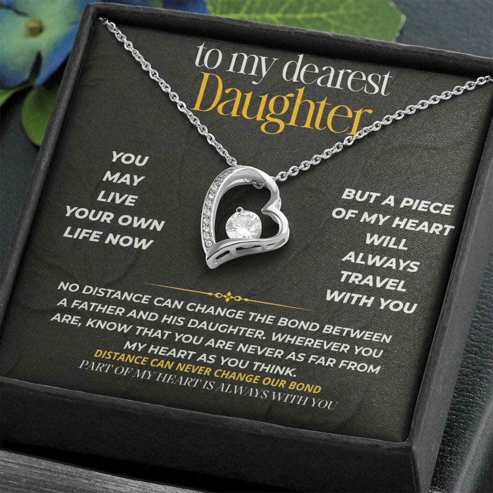 S236 - Wherever You Are, Part Of My Heart Is There – Forever Love Necklace From Dad
