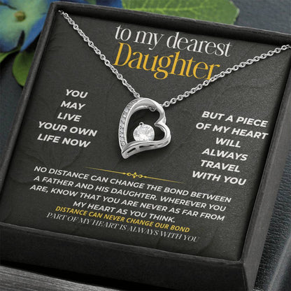S236 - Wherever You Are, Part Of My Heart Is There – Forever Love Necklace From Dad