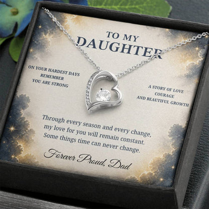 C63 - Even On Your Hardest Days Remember You Are Stronger Than You Think And Never Alone - Forever Love Necklace
