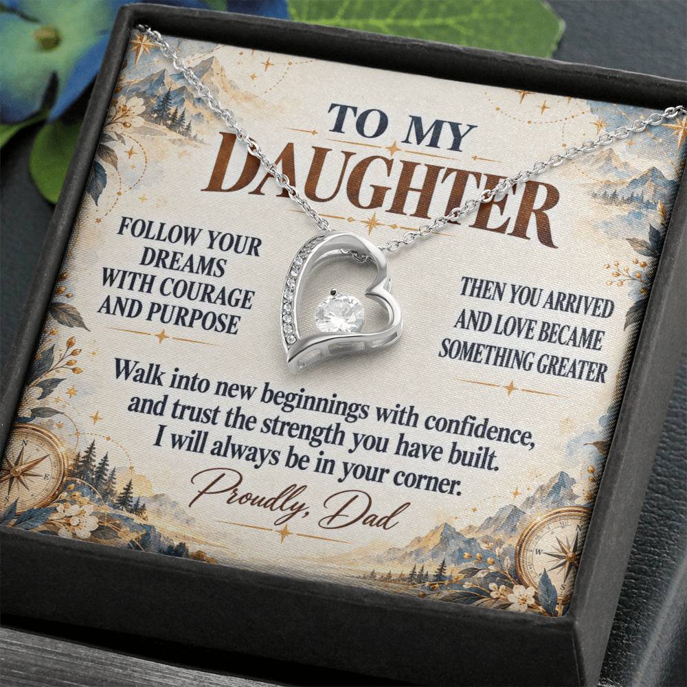 C334 - When You Feel Lost Remember The Love That Raised You Will Always Help Guide You Home - Forever Love Necklace