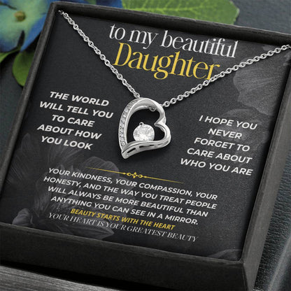 S282 - I Hope You Know How Beautiful Your Heart Is – Forever Love Necklace From Dad