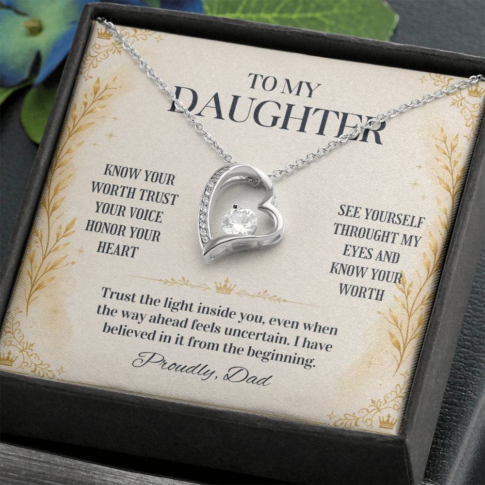 C110 - My Greatest Wish Is That You Always Know Your Worth And Never Settle For Less - Forever Love Necklace