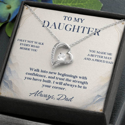 C74 - I May Not Walk Every Road Beside You But My Love Will Travel Every Mile With You - Forever Love Necklace