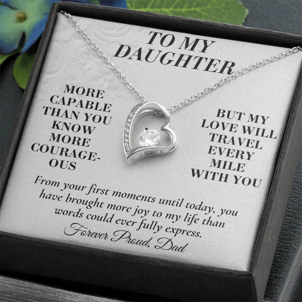 C167 - You Are More Capable More Courageous And More Loved Than You Could Ever Imagine - Forever Love Necklace