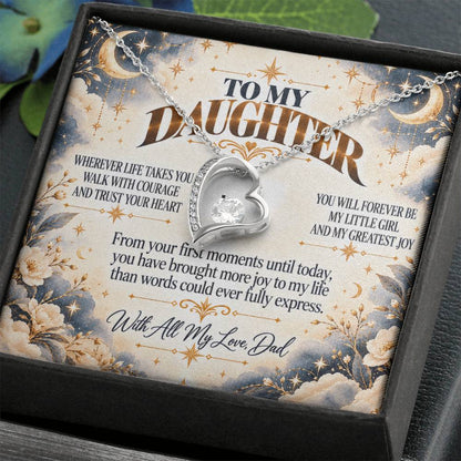 C477 - No Matter How Much You Grow There Will Always Be A Little Girl I Love Beyond Words - Forever Love Necklace