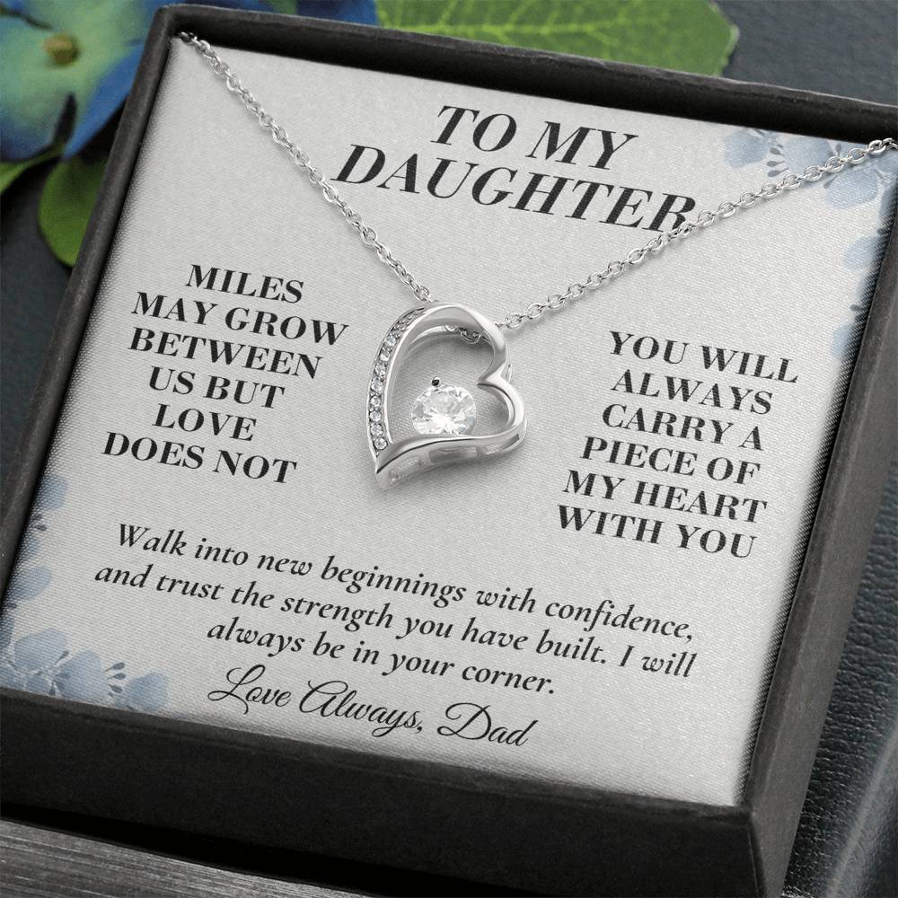 C144 - The Love Between A Father And Daughter Becomes A Legacy That Lives Beyond Every Season - Forever Love Necklace