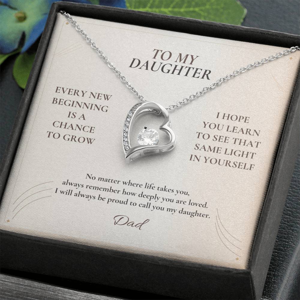C116 - May Every New Beginning Remind You That Dad Will Always Stand Behind You - Forever Love Necklace