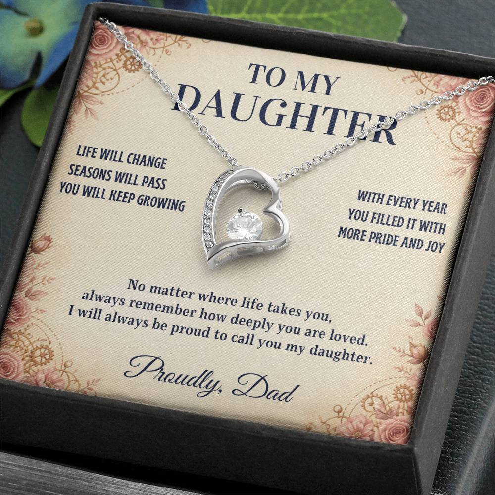 C86 - Every Step You Take Into Your Future Carries A Lifetime Of My Love Behind You - Forever Love Necklace