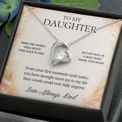 C72 - When The World Feels Heavy Remember You Will Always Have A Place In Dad’s Heart - Forever Love Necklace