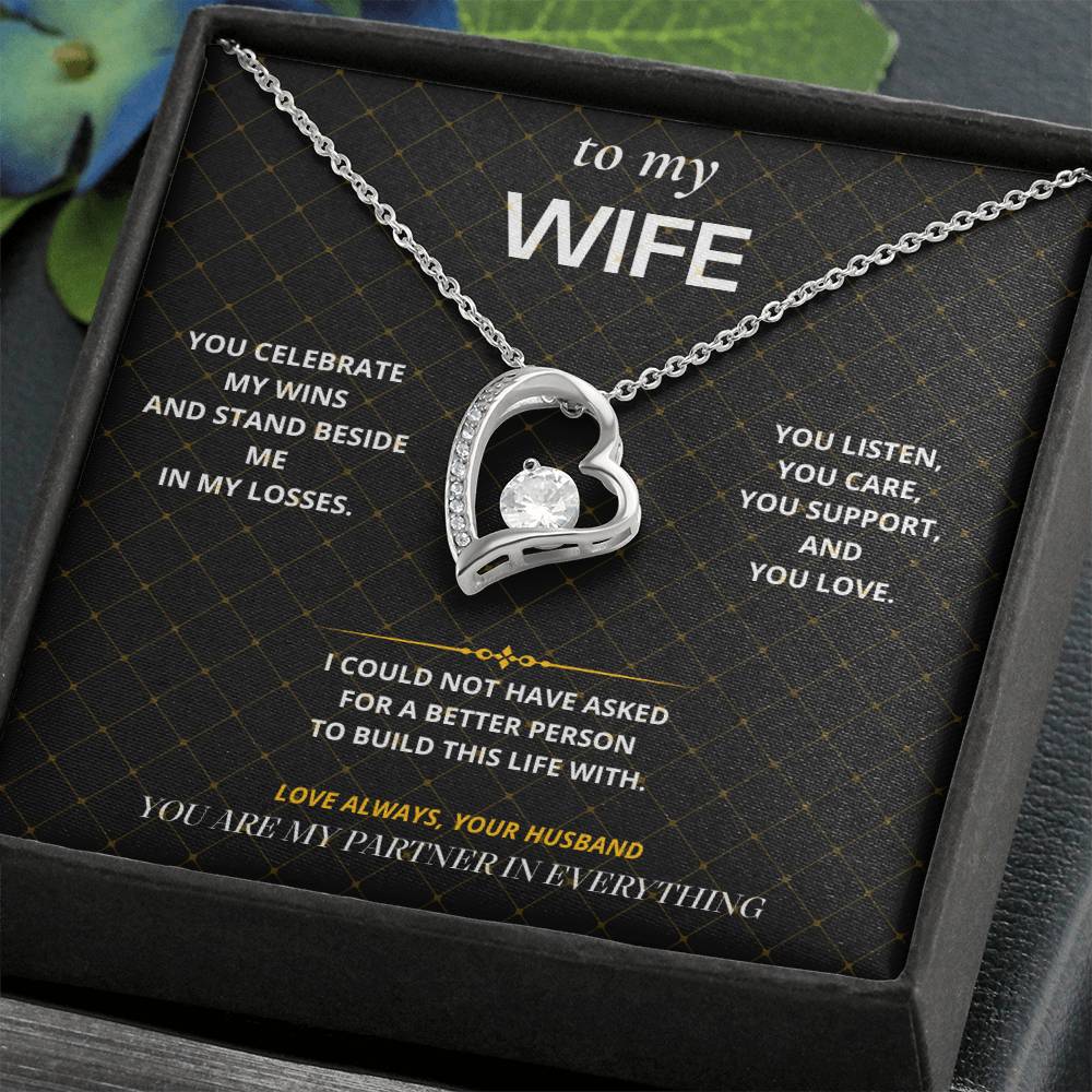 S55 - My Partner In Everything – Forever Love Necklace From Husband