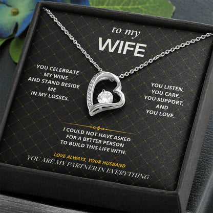 S55 - My Partner In Everything – Forever Love Necklace From Husband