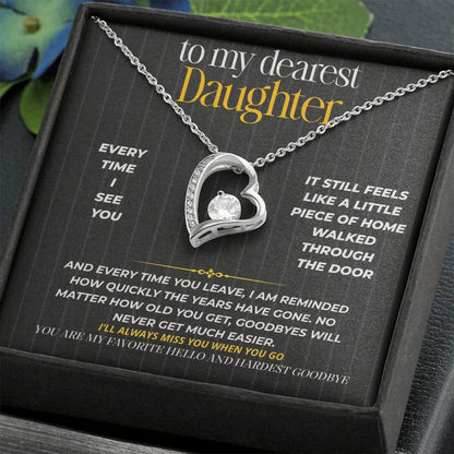 S268 - You Are My Favorite Hello And Hardest Goodbye – Forever Love Necklace From Dad