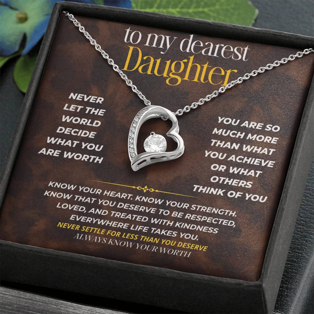 S254 - I Hope You Always Know Your Worth – Forever Love Necklace From Dad