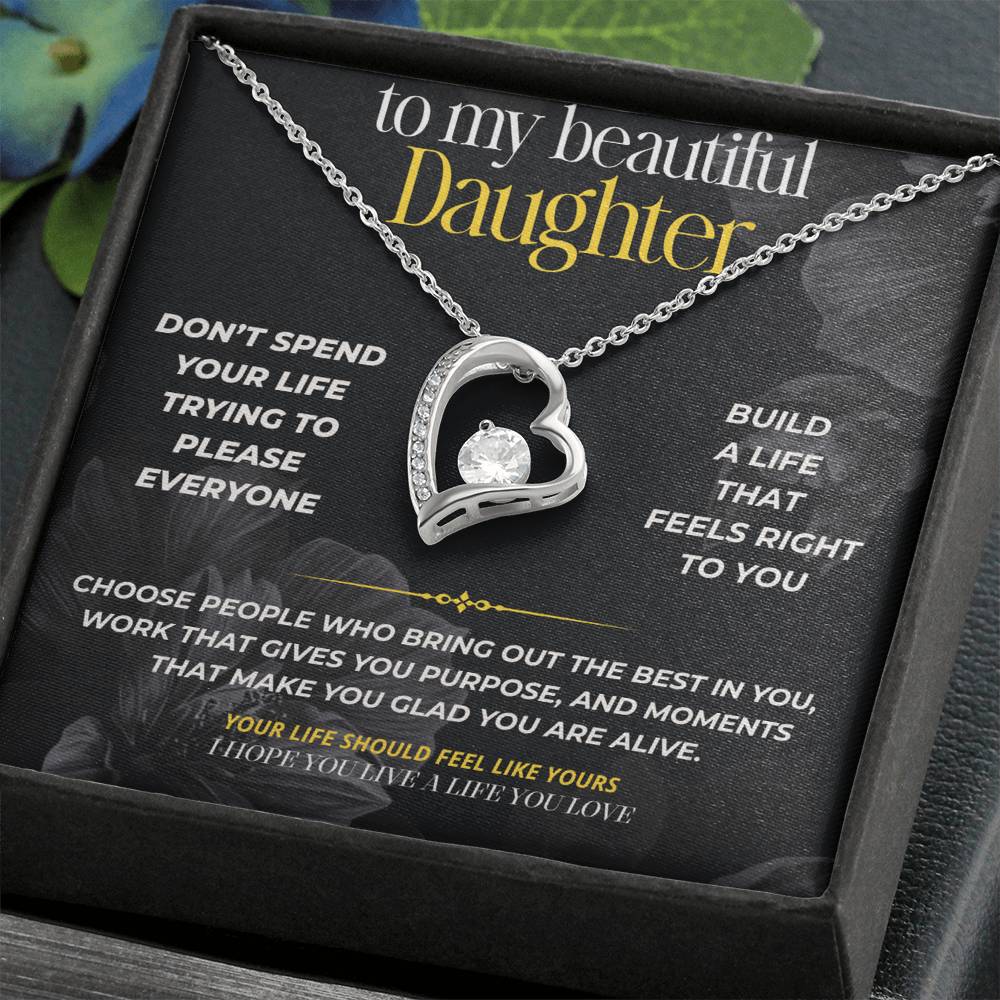 S285 - I Hope You Live A Life You Love – Forever Love Necklace From Dad