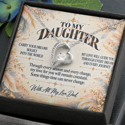 C493 - Wherever Tomorrow Leads You Remember You Have Already Made Your Dad Incredibly Proud - Forever Love Necklace
