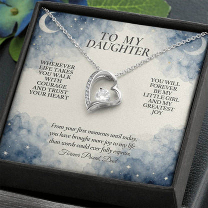 C127 - No Matter How Much You Grow There Will Always Be A Little Girl I Love Beyond Words - Forever Love Necklace