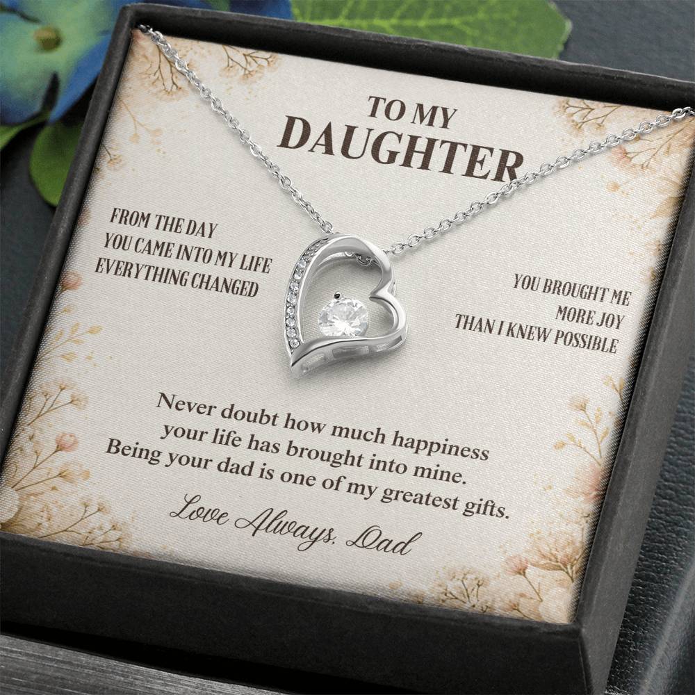 C15 - Never Doubt How Much Joy You Brought Into My Life From The Day You Arrived - Forever Love Necklace