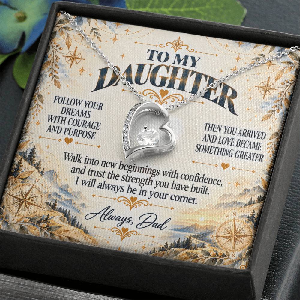 C434 - When You Feel Lost Remember The Love That Raised You Will Always Help Guide You Home - Forever Love Necklace