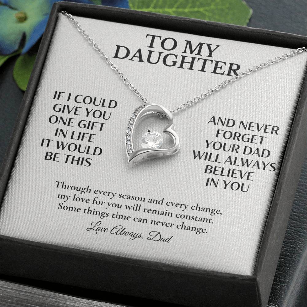 C128 - Dad’s Love Is A Promise That Time Distance And Change Can Never Break - Forever Love Necklace