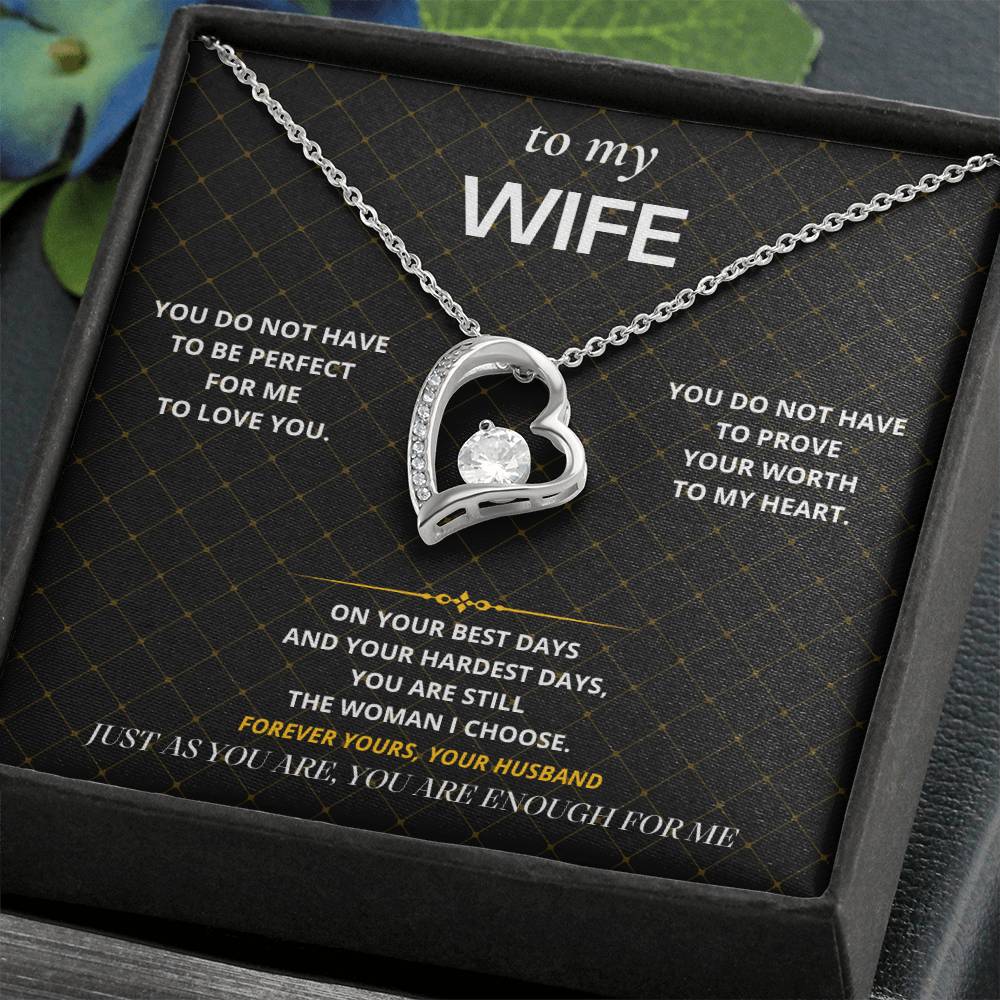 S62 - You Are Enough – Forever Love Necklace From Husband