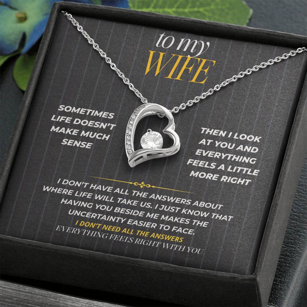 S183 - You’re The One Who Makes Everything Feel Right – Forever Love Necklace From Husband