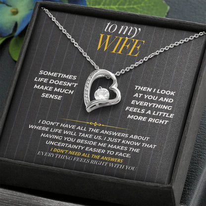 S183 - You’re The One Who Makes Everything Feel Right – Forever Love Necklace From Husband