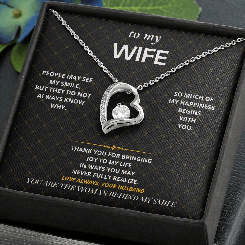 S46 - The Woman Behind My Smile – Forever Love Necklace From Husband