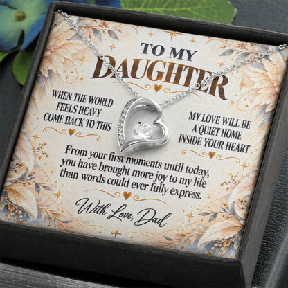 C297 - May You Never Outgrow The Truth That You Are Deeply Loved Completely Valued And Forever My Daughter - Forever Love Necklace
