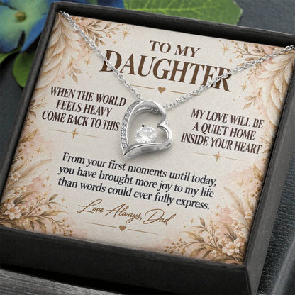 C272 - When The World Feels Heavy Remember You Will Always Have A Place In Dad’s Heart - Forever Love Necklace