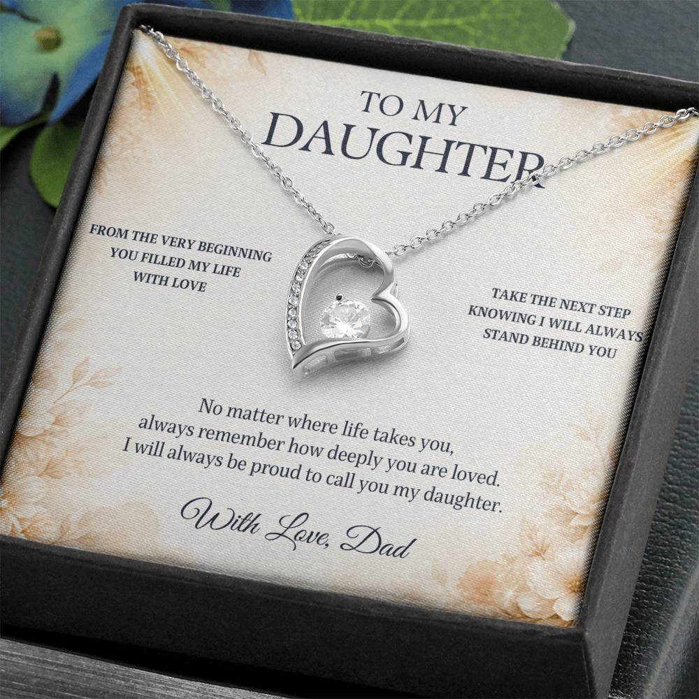 C81 - Let Your Heart Be Brave Your Dreams Be Big And Your Love For Yourself Be Strong - Forever Love Necklace
