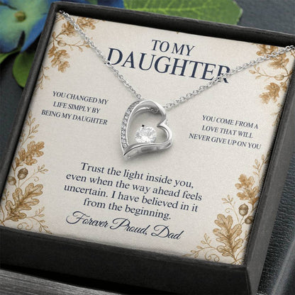 C95 - I Will Always Celebrate The Woman You Become And Treasure The Little Girl You Were - Forever Love Necklace