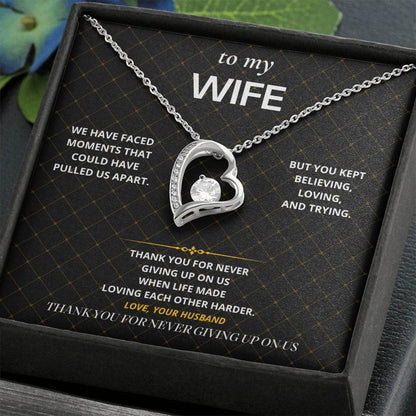 S60 - Thank You For Never Giving Up – Forever Love Necklace From Husband