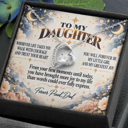 C327 - No Matter How Much You Grow There Will Always Be A Little Girl I Love Beyond Words - Forever Love Necklace