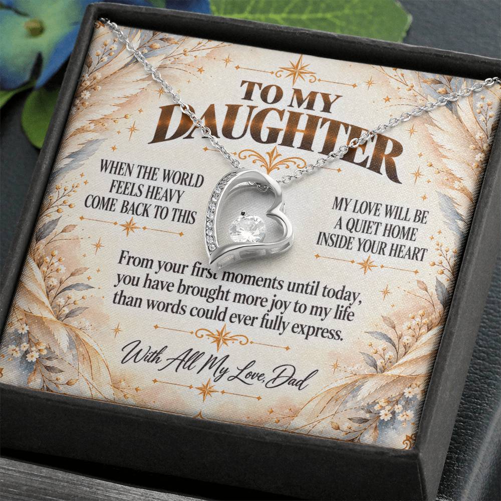 C397 - May You Never Outgrow The Truth That You Are Deeply Loved Completely Valued And Forever My Daughter - Forever Love Necklace