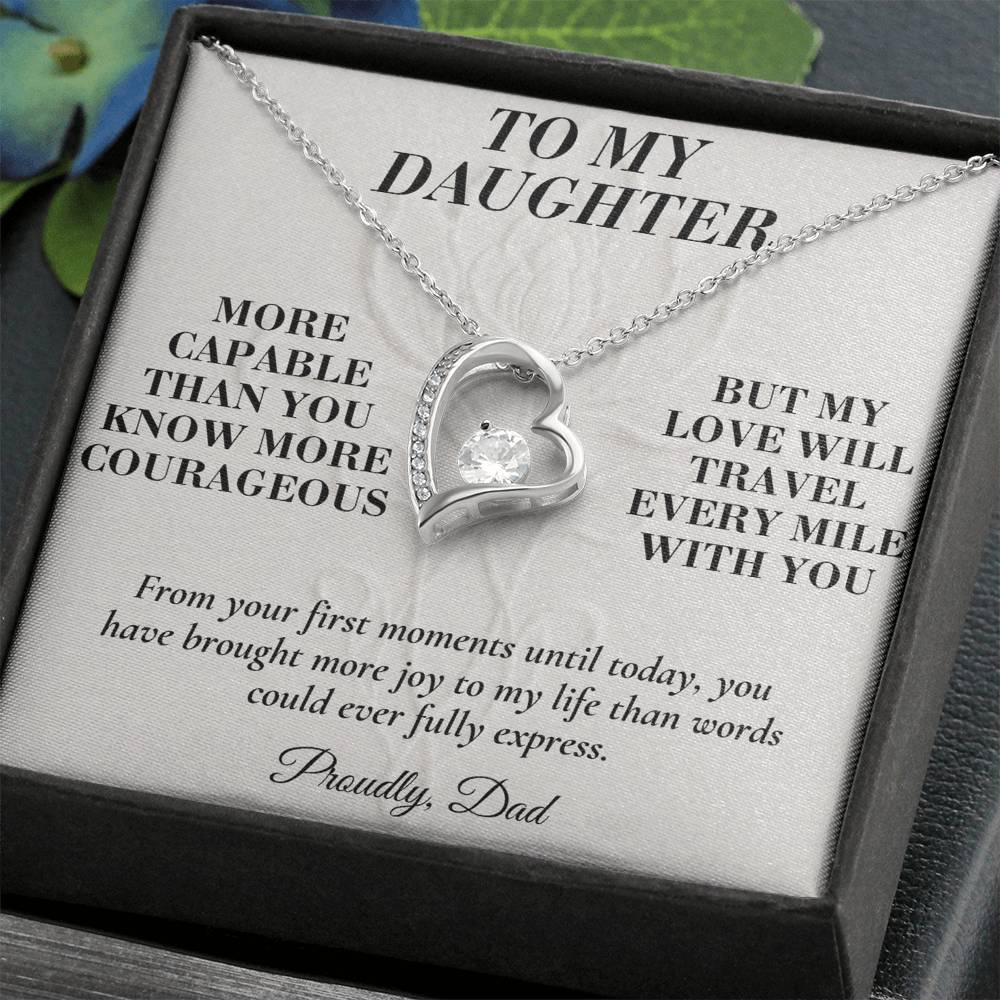 C142 - You Have A Heart Worth Protecting A Voice Worth Using And Dreams Worth Chasing - Forever Love Necklace
