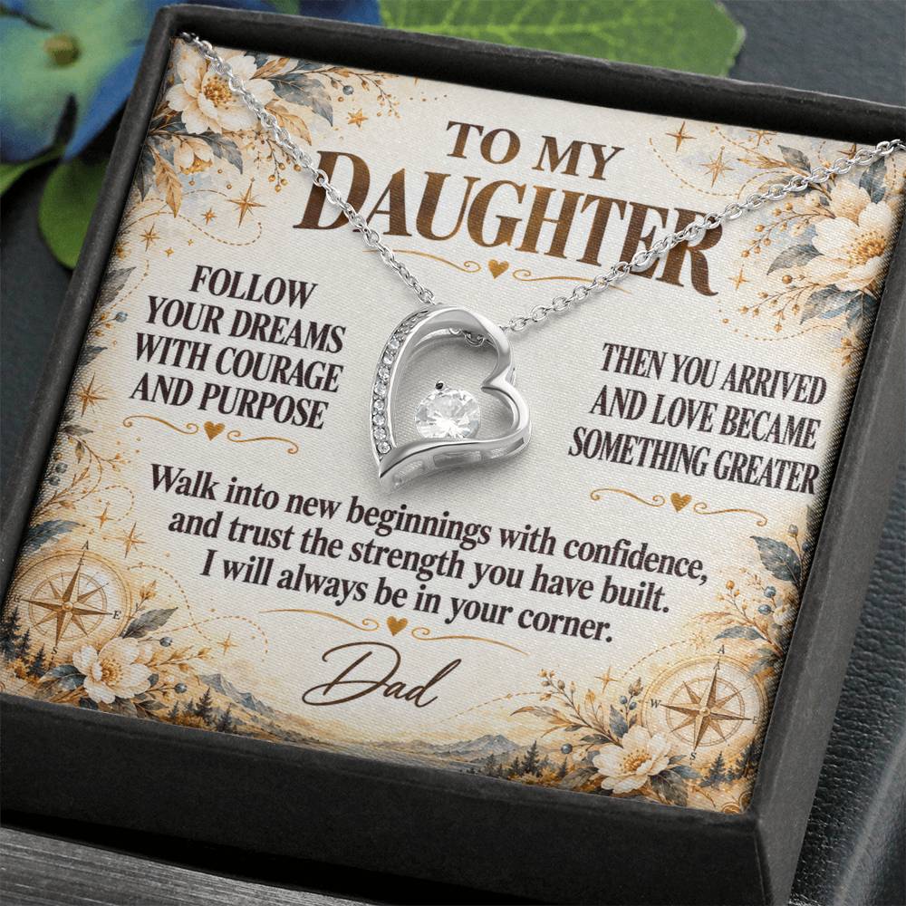 C284 - When You Feel Lost Remember The Love That Raised You Will Always Help Guide You Home - Forever Love Necklace