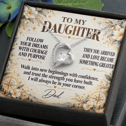C284 - When You Feel Lost Remember The Love That Raised You Will Always Help Guide You Home - Forever Love Necklace