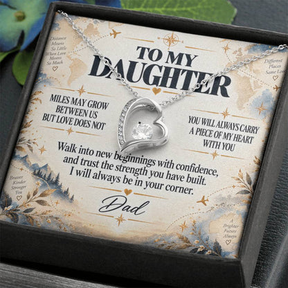 C244 - The Love Between A Father And Daughter Becomes A Legacy That Lives Beyond Every Season - Forever Love Necklace