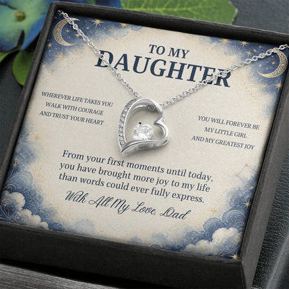 C77 - No Matter How Much You Grow There Will Always Be A Little Girl I Love Beyond Words - Forever Love Necklace