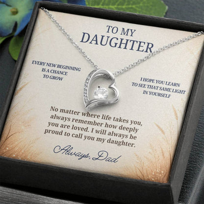 C66 - May Every New Beginning Remind You That Dad Will Always Stand Behind You - Forever Love Necklace