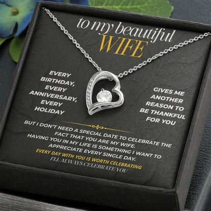S193 - You Are The Woman I Want To Celebrate Forever – Forever Love Necklace From Husband