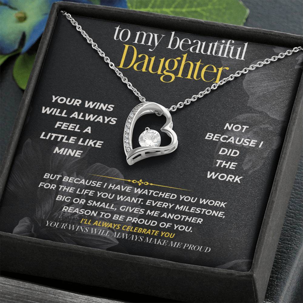 S290 - I’ll Always Be Here To Celebrate Your Wins – Forever Love Necklace From Dad