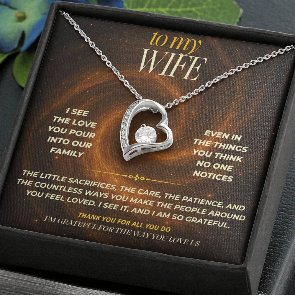 S142 - I’m Grateful For The Way You Love Us – Forever Love Necklace From Husband