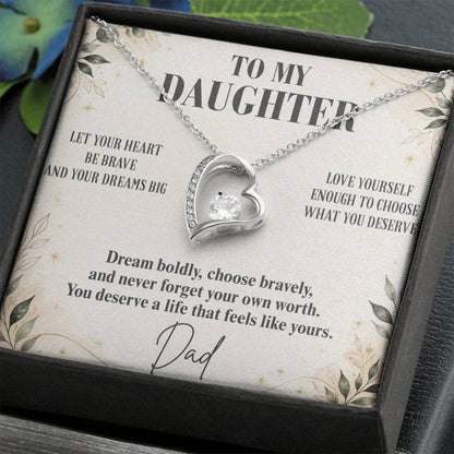 C31 - Let Your Heart Be Brave Your Dreams Be Big And Your Love For Yourself Be Strong - Forever Love Necklace